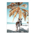 Axyaa Beach Vibes Canvas Poster: Starfish Shell Palm Tree Wall Art Print