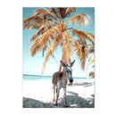 Axyaa Beach Vibes Canvas Poster: Starfish Shell Palm Tree Wall Art Print