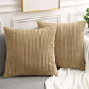 Axyaa Corduroy Cushion Cover 45x45 Soft Fluffy Strip Pillow Cover 50x50