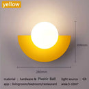 Axyaa Nordic LED Plastic Ball Wall Lamp for Home Decor Lightings