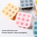 Axyaa Small Ice Pillar Mold Silicone with Cover for Easy DIY Ice Blocks.