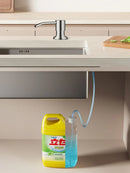 Axyaa Kitchen Sink Soap Dispenser, Built-in Hydraulic Liquid Bottle for Easy Dispensing