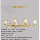 Axyaa Luxury Brass Chandelier: LED Retro Pendant Lamp for Home, Hotel, Cafe