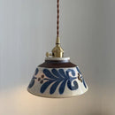 Axyaa Japanese Style Ceramic Copper Pendant Light for Dining Living Room