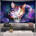 Axyaa Smart Cat Mandala Macrame Tapestry - Bohemian House Decor