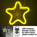 Axyaa Car Window Neon Lights Remote Control Flashing Heart Decorations Neon Party