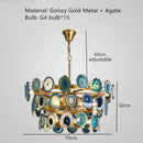Axyaa Crystal Pendant Light: Gold Fixtures, Adjustable, Luxury Hanging Lamp