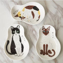 Axyaa Cute Cat Ceramic Seasoning Dish - Whimsical Addition to Your Kitchen