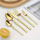Axyaa Small Waist Gold Cutlery Set - Knife, Fork, Spoon Collection