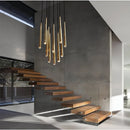 Axyaa Classic Crystal Brass Black Chandelier for Living Dining Room