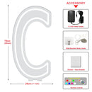 Axyaa Large Colorful Neon Light Sign with A-Z Alphabet & Free Stand