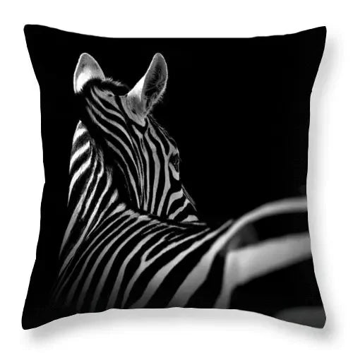 Axyaa Zebra Print Polyester Cushion Cover 45X45cm for Home Decor