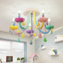 Axyaa Princess Macaron LED Chandelier for Children's Bedroom