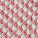 Axyaa Pink-White Corduroy Cushion Cover 45x45cm Home Decoration Square Pillowcase