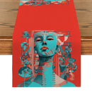 Axyaa Geometric Abstract Table Runner: Elegant Dining Table Decor for Kitchen Parties