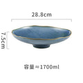 Axyaa Ceramic High-Footed Seafood Sashimi & Sushi Plates Set - Retro Restaurant Tableware