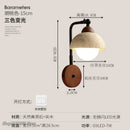 Axyaa Nordic Yellow Travertine Wall Light G9 LED Bulb & Walnut Canopy Wall Lamp
