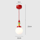 Axyaa Glass Ball Pendant Light: Nordic Macaron Color Design for Kids’ Room and Bedroom