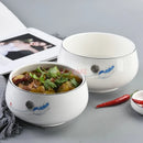 Axyaa Ceramic Large Soup Rice Salad Noodle Vegetable Bowl Hotel Household Tableware