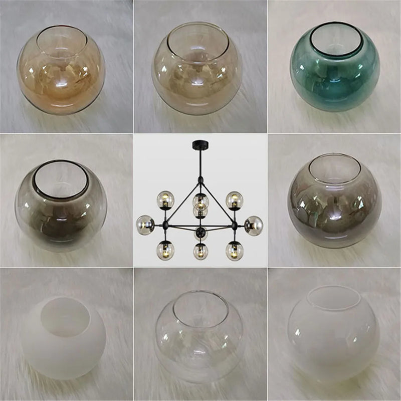 Axyaa Glass Shade Replacement for Magic Bean Lighting, 7cm Opening, 13cm D, 15cm D