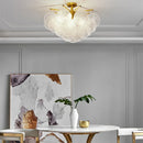 Axyaa Glass LED Chandelier: Modern Luxury Lighting Fixture for Living Room, Dining, and Bedroom