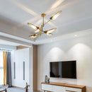 Axyaa Modern Iron Ceiling Hanging Lamps LED Chandelier for Home Decor