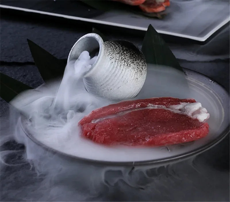 Axya Sashimi Plate Ceramic Bottle Dry Ice Toothpick Holder Kitchen Tableware