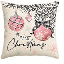 Axyaa Snowman & Santa Pillows Pattern Cushion Cover for Sofa, Bedroom, Car
