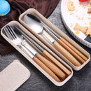 Axyaa Stainless Steel Tableware Set - Chopsticks, Fork, Spoon Triple Pack