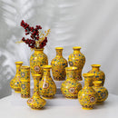 Axyaa Chinese Style Enamel Ceramic Vases Creative Home Office Decor