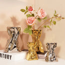 Axyaa Gold Vase Living Room Decor Flower Arrangement Ornament