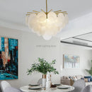 Axyaa Glass LED Pendant Chandelier 50cm Diameter Luxury Lighting Fixtures