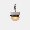 Axyaa Cream Glass Chandelier: Retro Bauhaus Designer Lamp for Restaurant and Bedroom