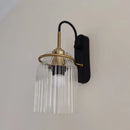Axyaa Retro Industrial LED Wall Lamp with Glass Shade - Luxury Bedroom Corridor Light