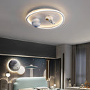 Axyaa Astronaut LED Ceiling Lamp for Kids Room and Study - Creative Planet Theme