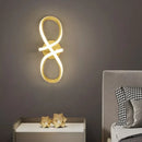 Axya Modern Black Gold Acrylic LED Wall Lamp for Home Lighting