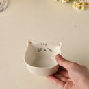 Axyaa Ceramic Cat Sauce Bowl, Mini Flavored Dishes & Dessert Bowl Set