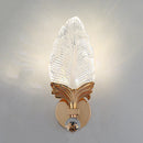 Axyaa Acrylic Leaf Wall Lamp, Modern Minimalist LED Lighting for Bedroom and Living Room