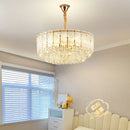 Axyaa Modern Crystal Chandelier Light - Elegant Glass Lamp for Home Living Dining Bedroom