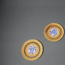 Axyaa Handwoven Rattan Coasters Set - Insulated Hot Pads for Dining & Kitchen