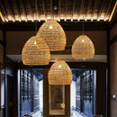 Axyaa Rattan Bird Nest Pendant Light for Bedroom Living Room Decor