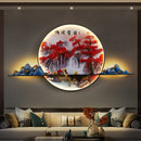 Axyaa Modern LED Pine Landscape Picture Wall Lamp for Home Décor