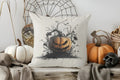 Axyaa Halloween Envelope Pillow Cover with Ghosts & Pumpkins, for Sofa, Bedroom, Car