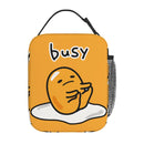 Axyaa Gudetama Cartoon Eggs Lunch Bag - Insulated Thermal Box for Picnic