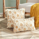 Axyaa Sun Floral Embroidery Pillow Cover for Living Room Sofa