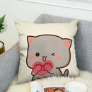 Axyaa Mochi Cat Luxury Cushion Cover Set for Sofa and Bed