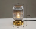 Axyaa Nordic Glass Table Lamp in White Blue Amber Smoky Gray for Modern Living Room