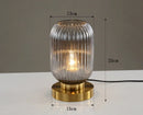 Axyaa Nordic Glass Table Lamp in White Blue Amber Smoky Gray for Modern Living Room