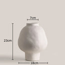Axyaa Ceramic Vase with Artificial Flowers Desk Decoration Aesthetic Floral Vases