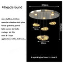 Axyaa Nordic Rrian Droplet Glass Chandelier for Luxury Living Room, Staircase, Dining, and Home Decoration